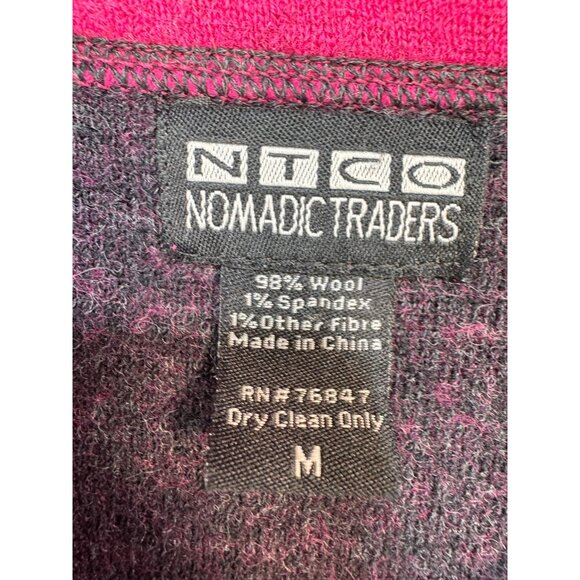 Nomadic Traders  Womens Wool Blend Button-Up Jacket M Magenta - Picture 2 of 10